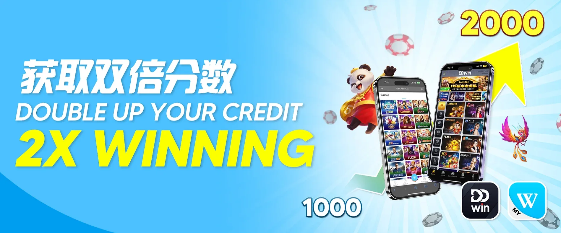 Winbox 2x Double Up Credit